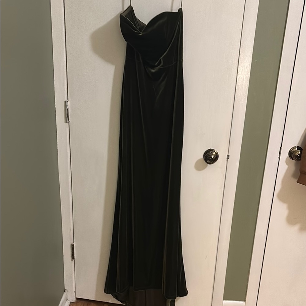 Elegant Green Velvet Gown